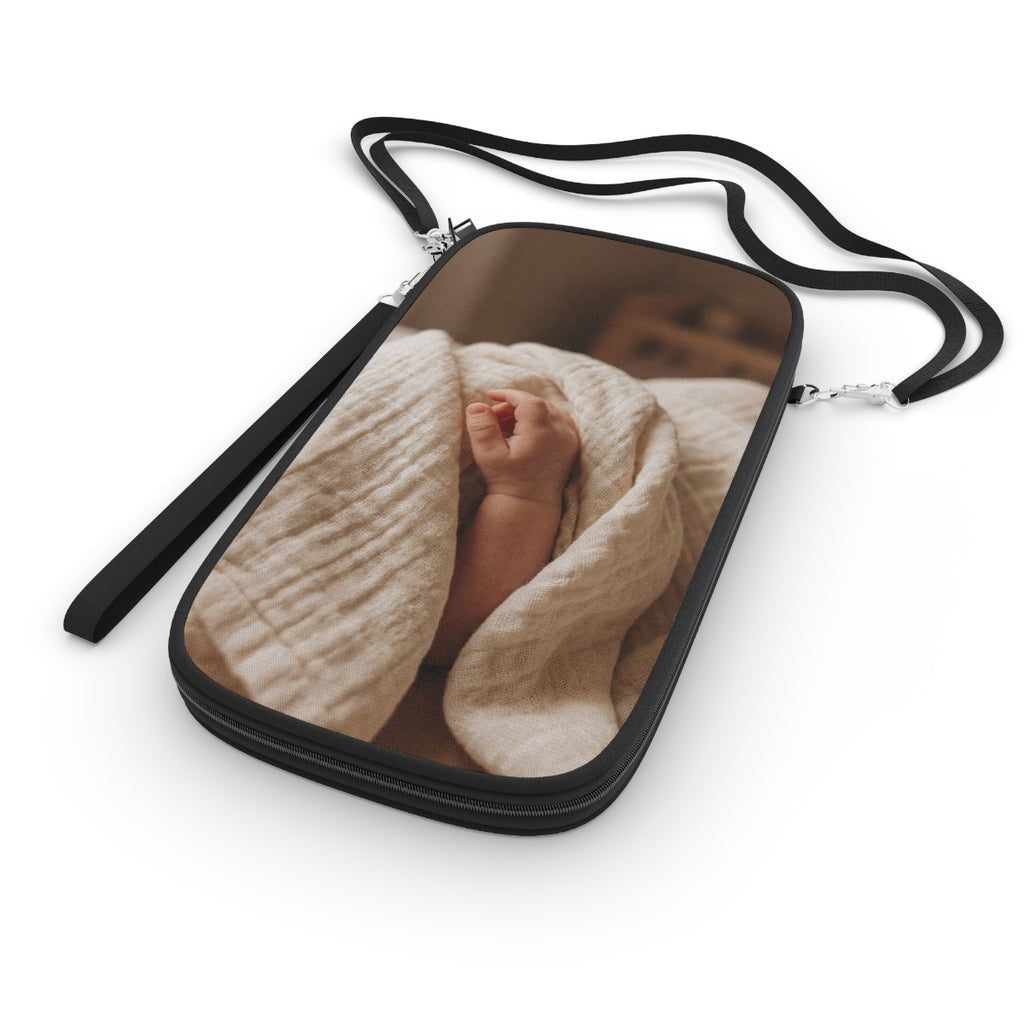Passport Wallet - Tender Newborn Hand in Soft Muslin Blanket...