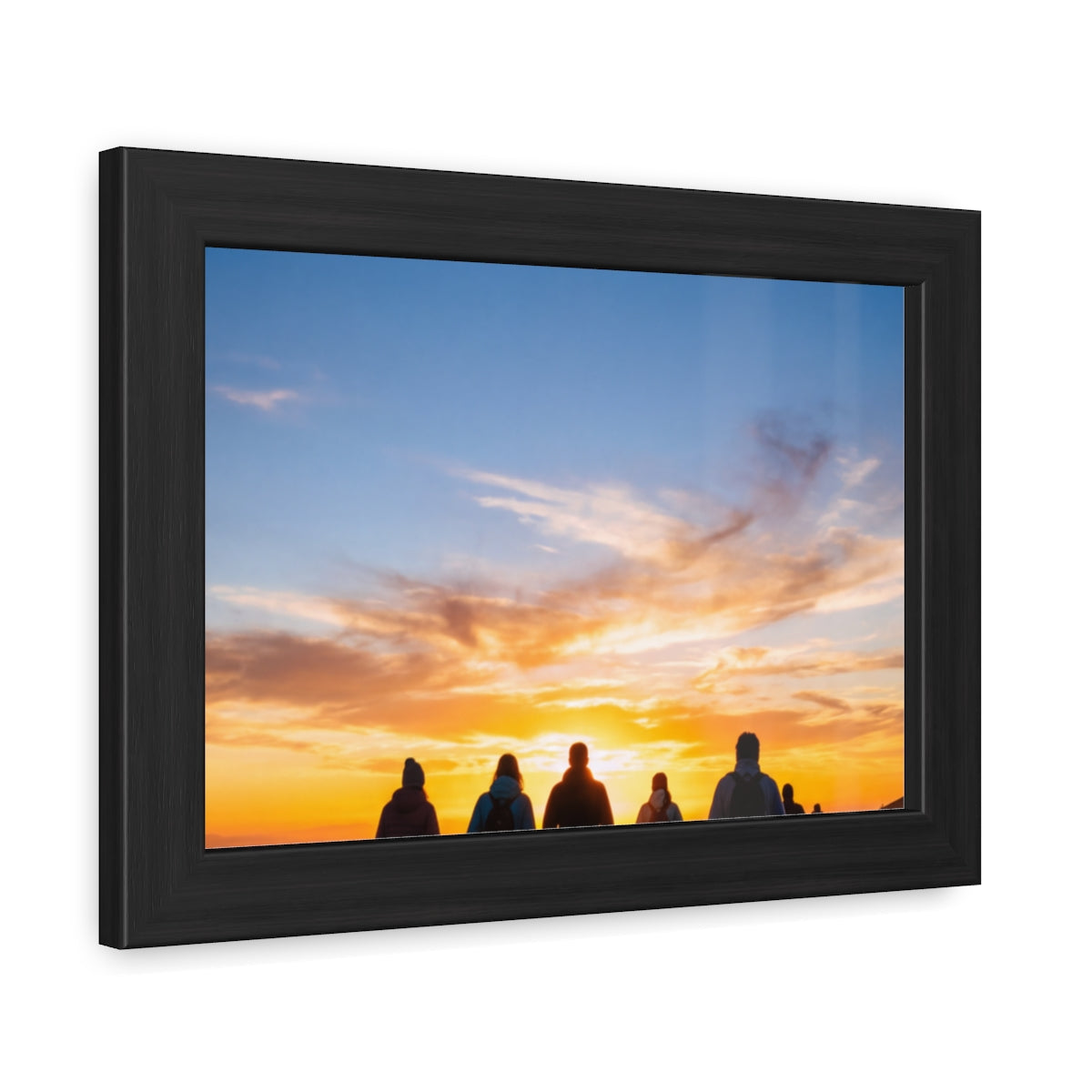 Framed Poster - Sunset Silhouette — Landscape