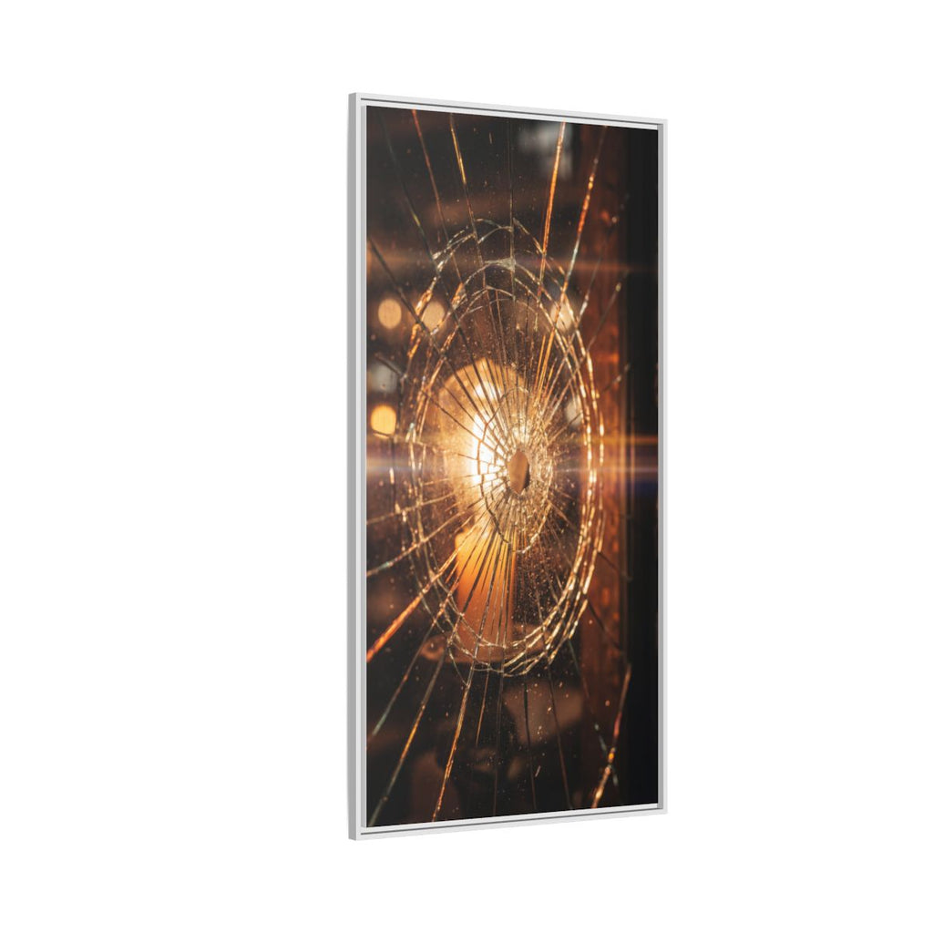 Framed Matte Canvas - Shattered Glass