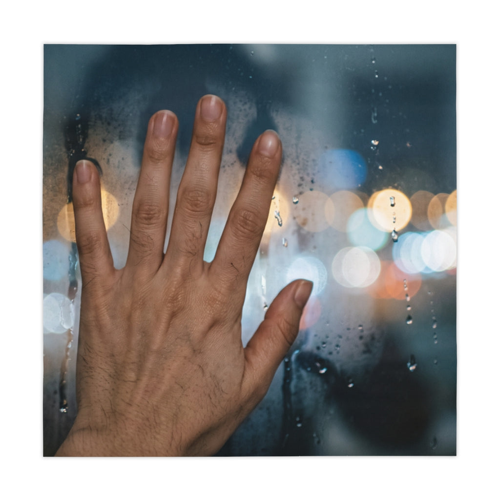 Moody Rainy City Window Tablecloth