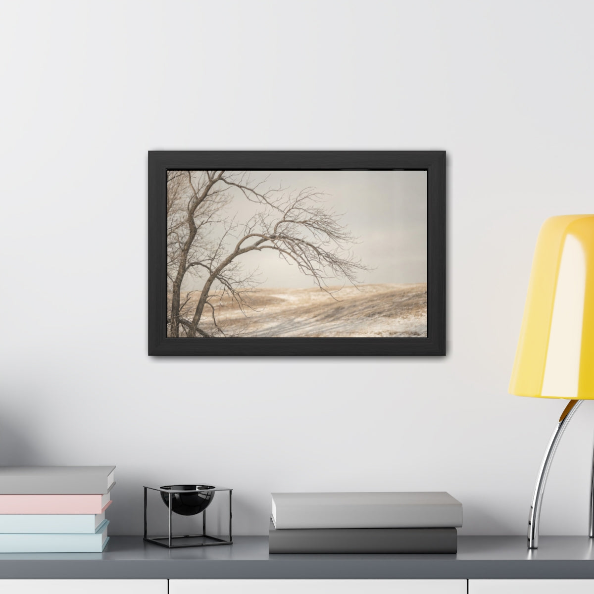 Framed Posters - Winter Branch Solitude Landscape —... |...