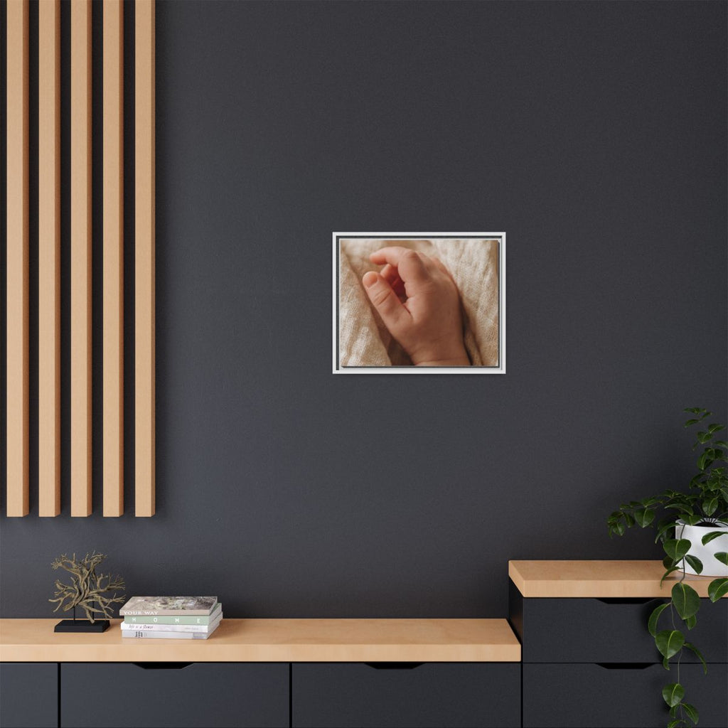 Framed Matte Canvas - Tender Newborn Hand (10×8, 12×9... |...