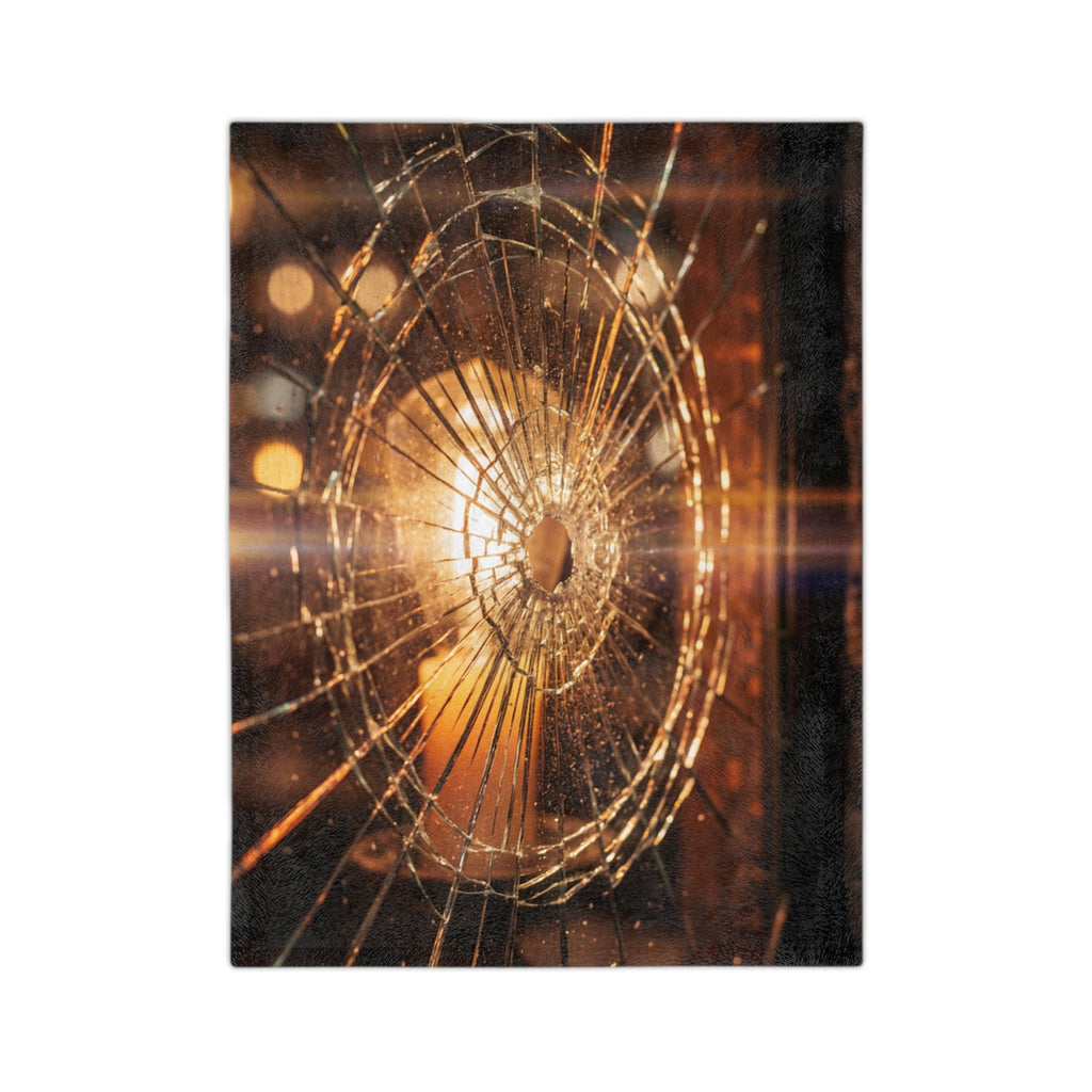 Velveteen Microfiber Blanket - Shattered Glass Glow Art... |...