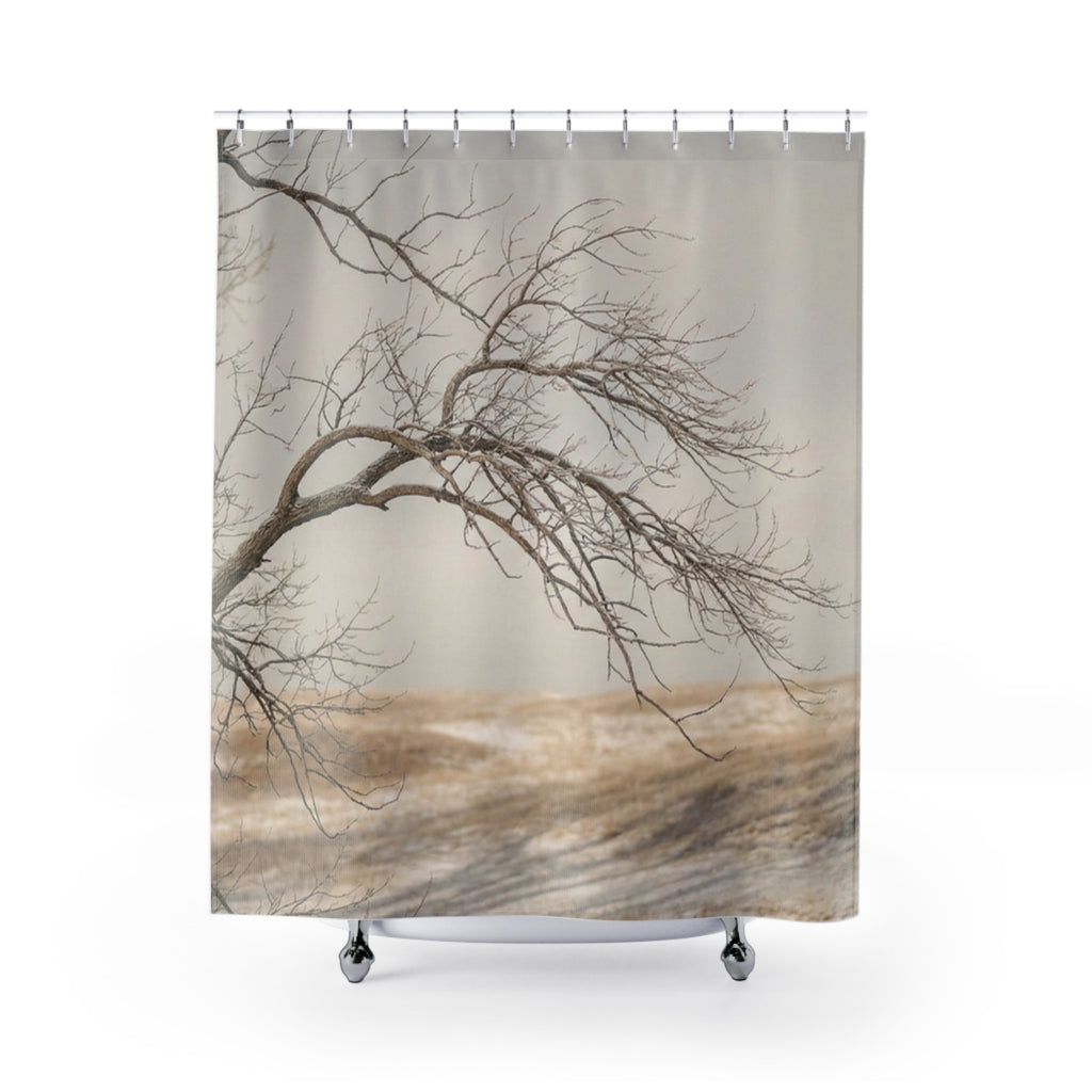 Shower Curtains - Winter Branch Solitude Landscape |...