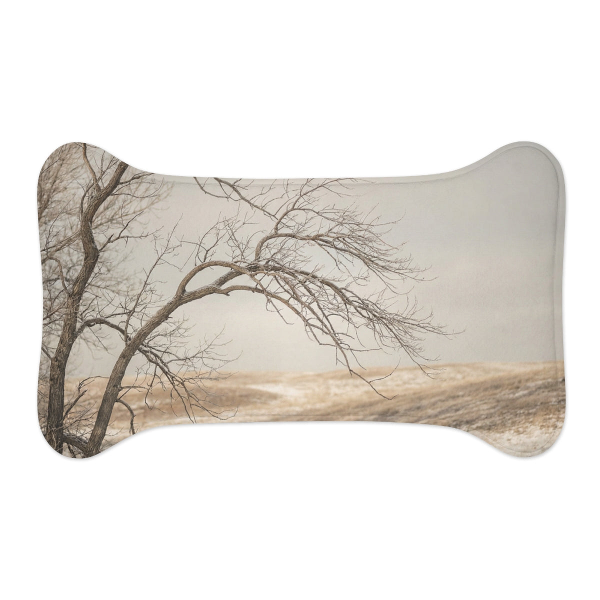 Pet Feeding Mats - Winter Branch Solitude Landscape |...