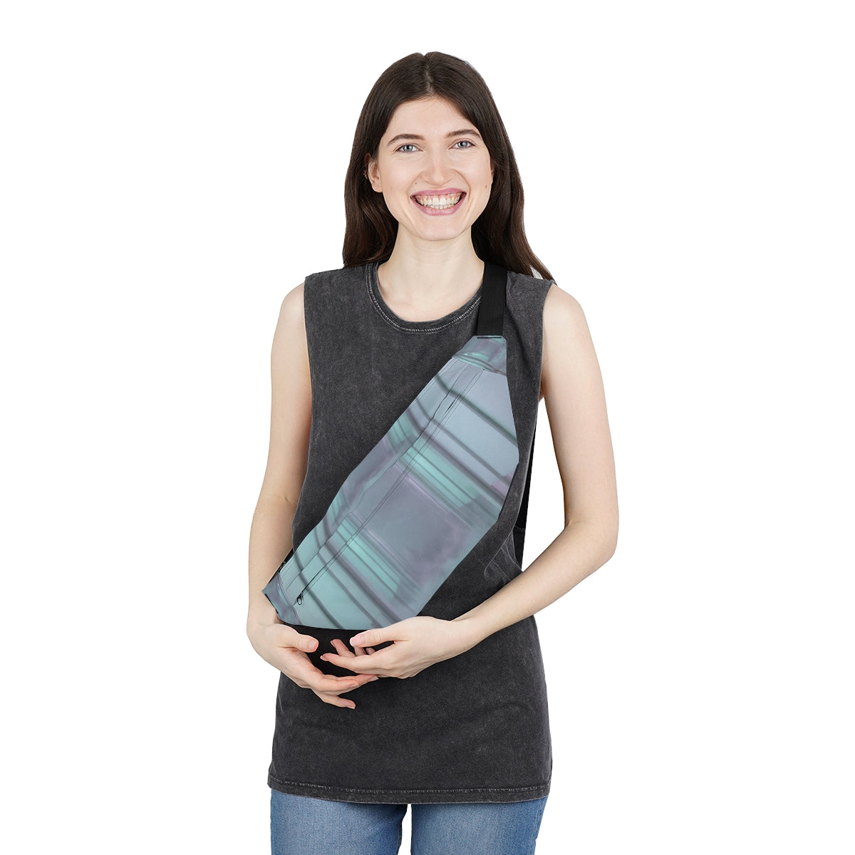 Large Fanny Pack - Liminal Corridor Fog Art Print | Echovira...