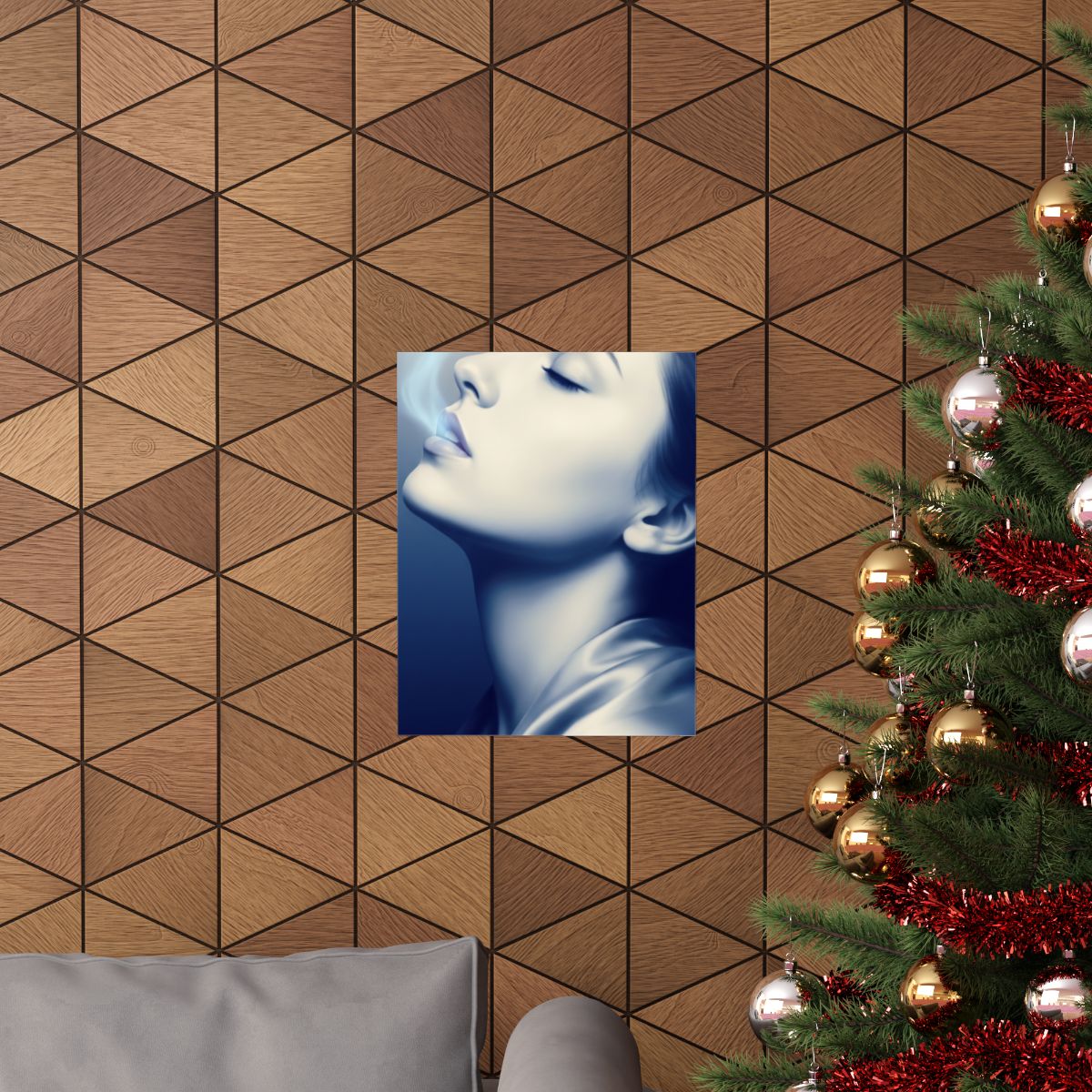 Matte Vertical Poster - Ethereal Blue Somnium Portrait (8×10...