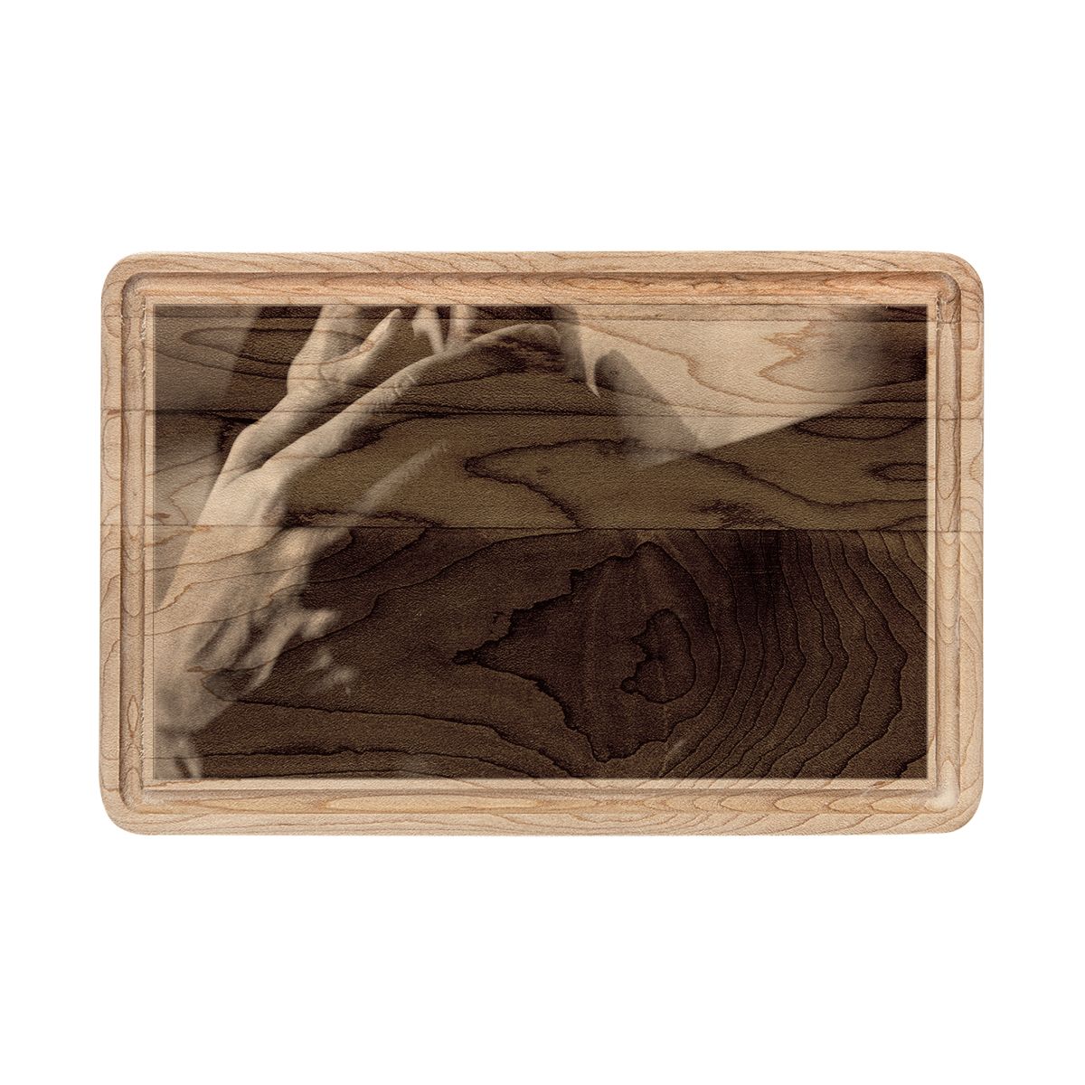 Wooden Cutting Board - Midnight Solitude Serving Block |...