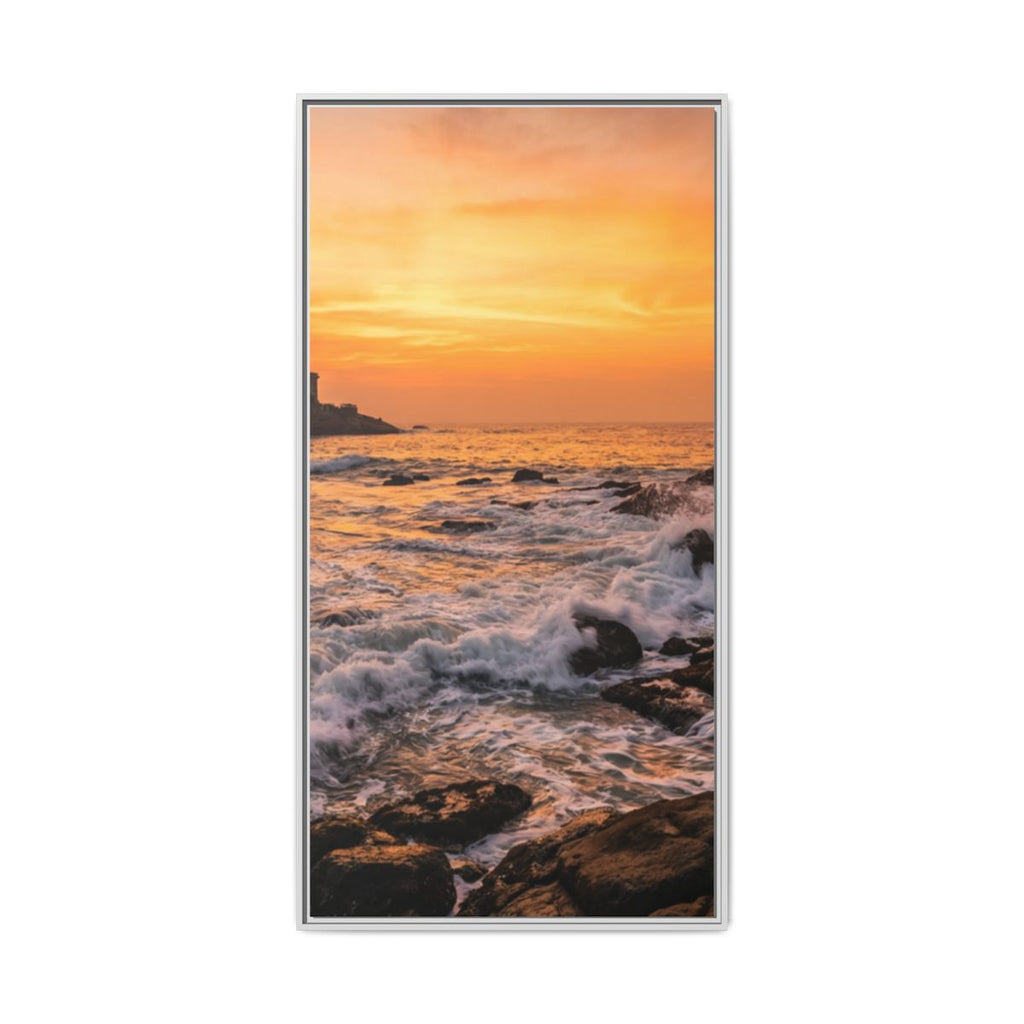Framed Matte Canvas - Majestic Golden Coast