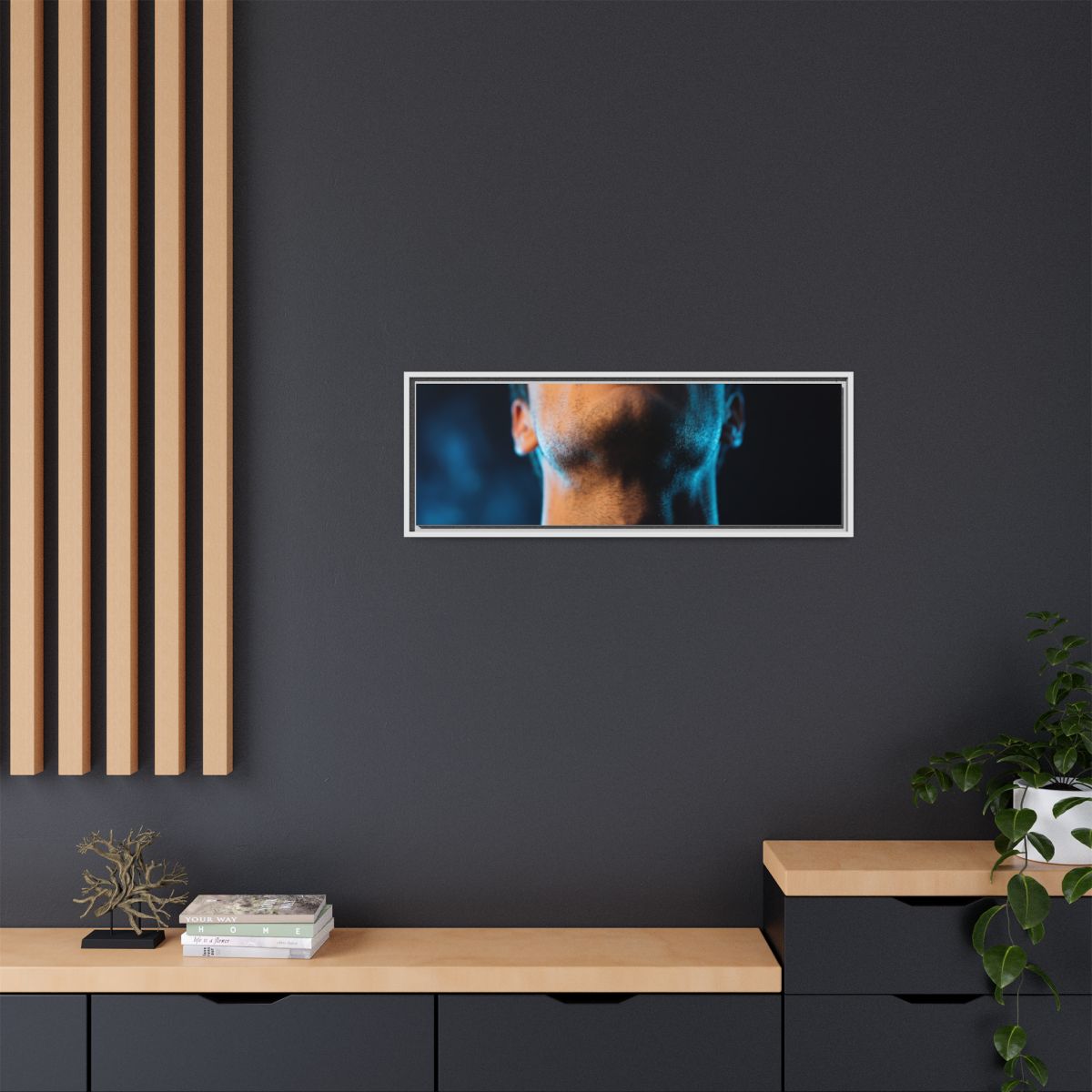 Framed Matte Canvas - Neon Pulse Core — White / 1.25"