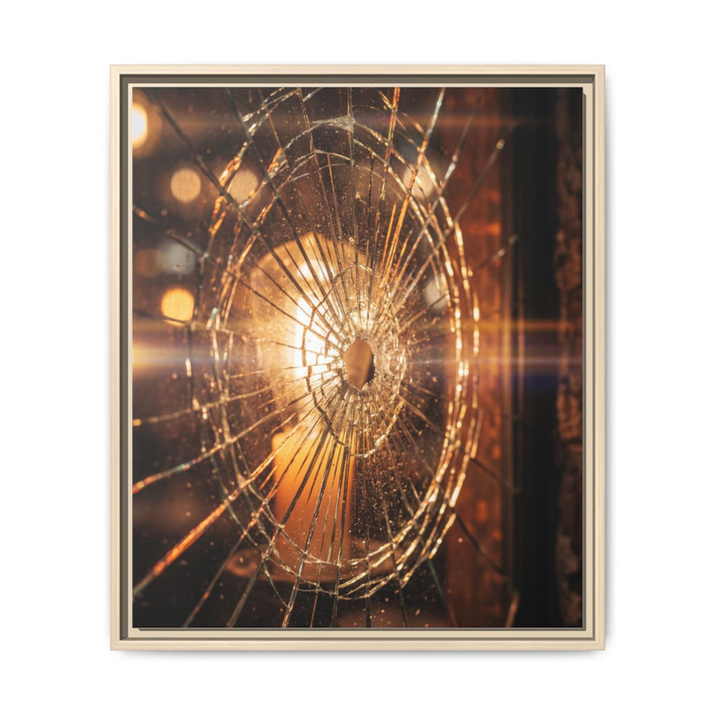 Framed Matte Canvas - Shattered Glass