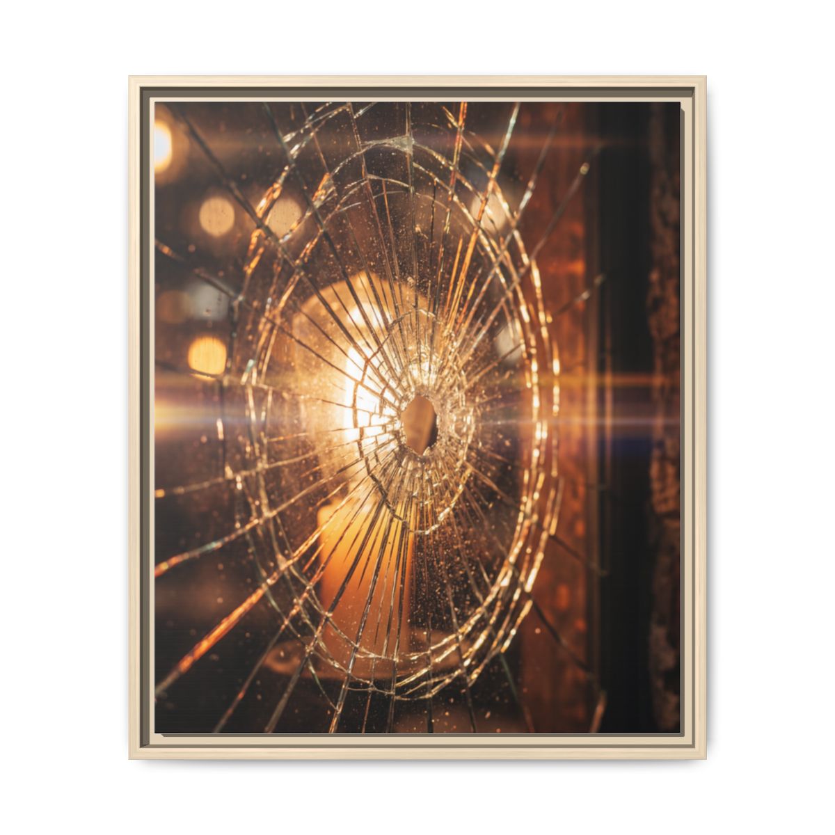 Framed Matte Canvas - Shattered Glass