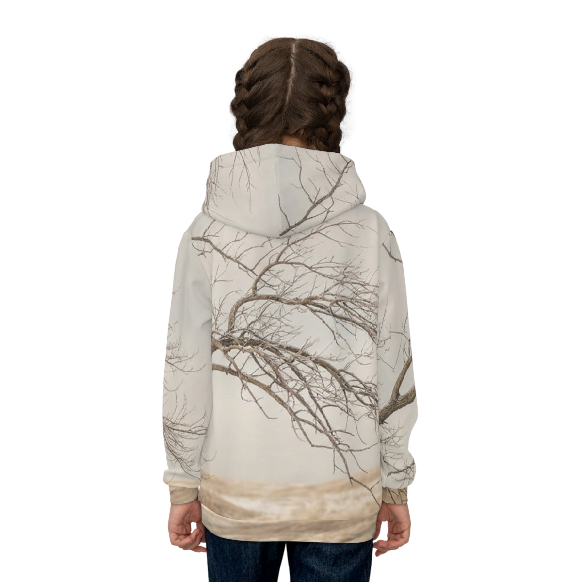 Children's Hoodie - Wabi-Sabi Winter Branch Art | Echovira...