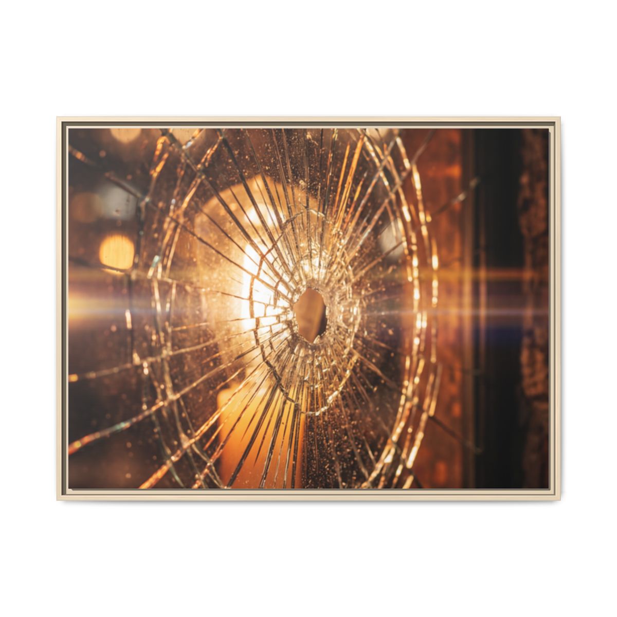 Framed Matte Canvas - Shattered Glass