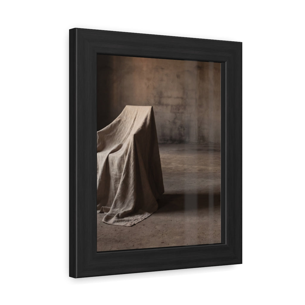 Framed Poster - Draped Minimalist Form — Portrait