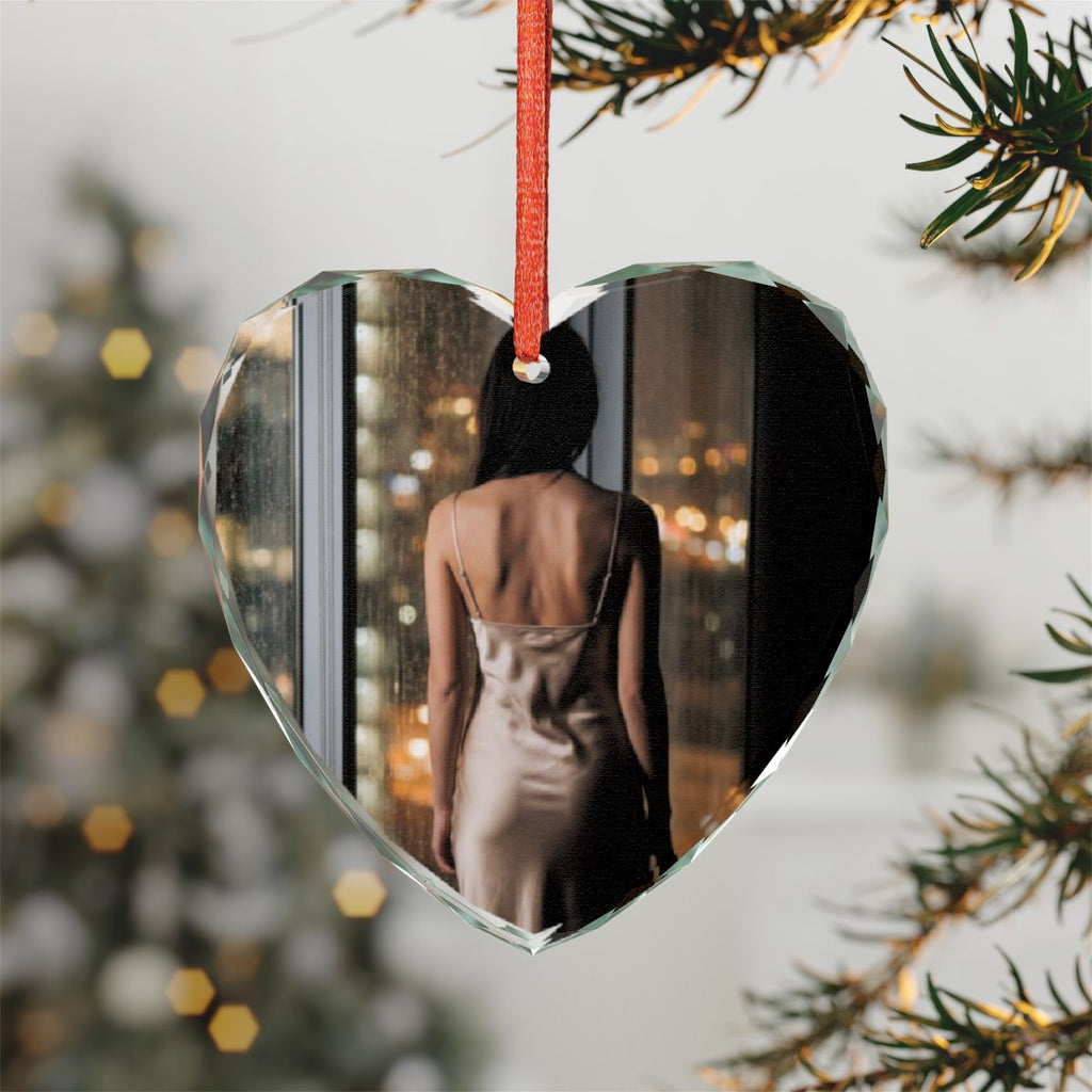 Crystal Glass Ornament - Nocturnal Rain Silk Reverie Fine......