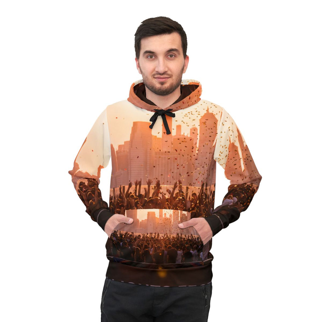 Men's Athletic Hoodie - City Lights Festival | Echovira...