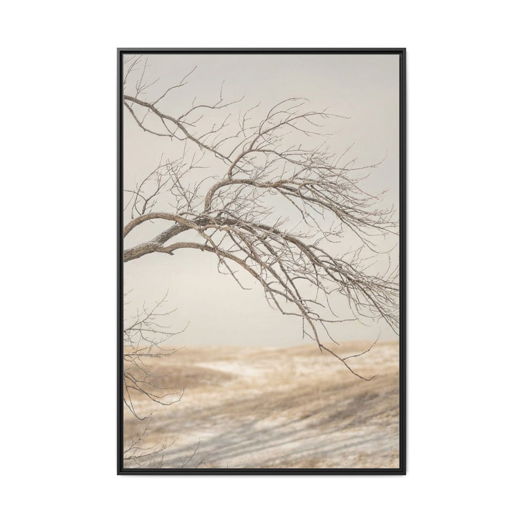 Matte Canvas, Framed - Winter Branch Solitude Landscape —......
