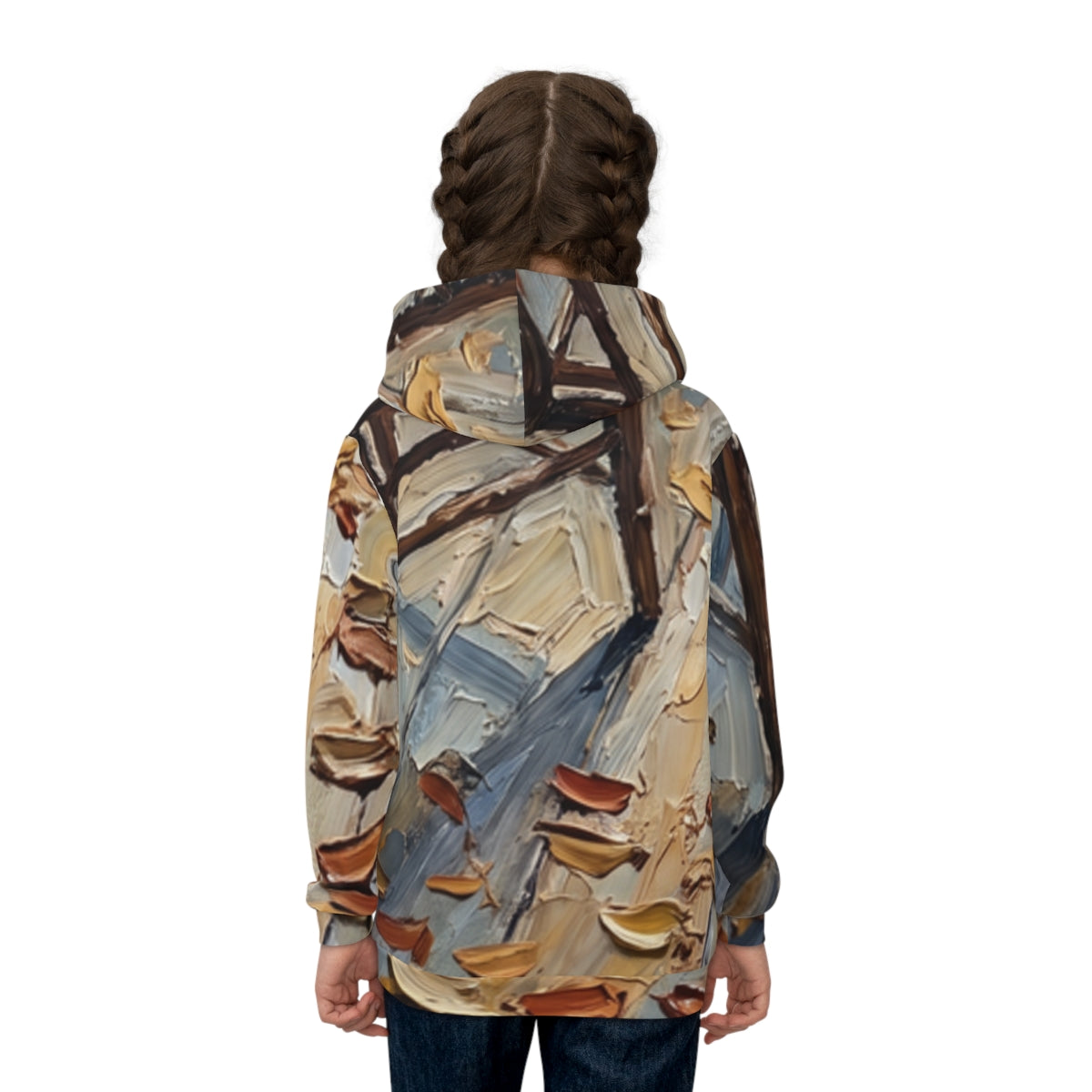 Children's Hoodie with Autumn Chair Oil Painting