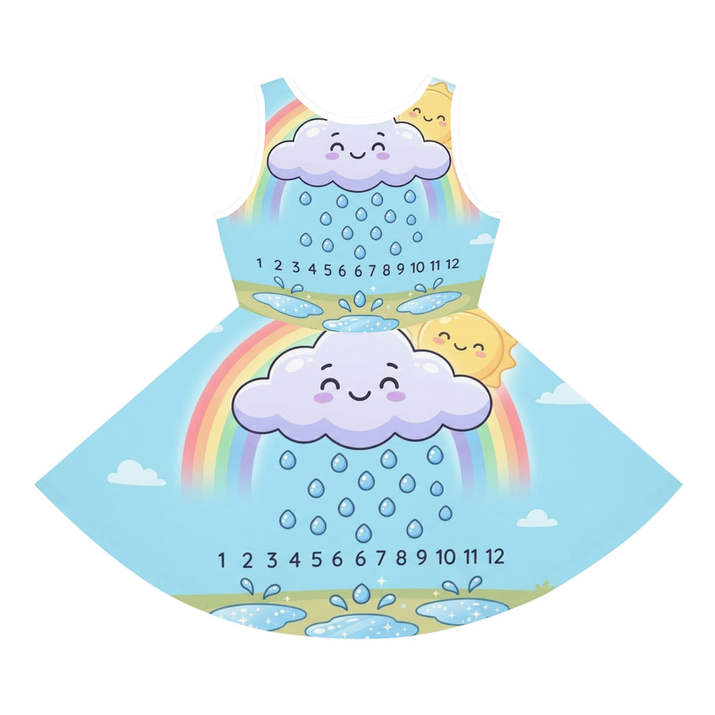 Girls' Sleeveless Sundress - Rainbow Counting Cloud Nursery...