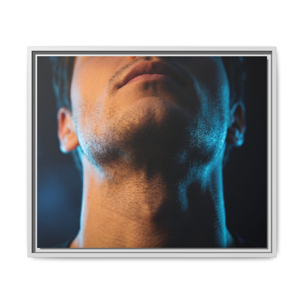 Framed Matte Canvas - Neon Pulse Core — White / 1.25"