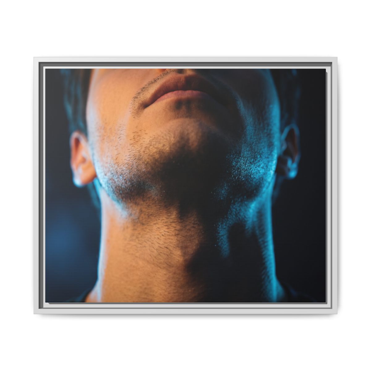 Framed Matte Canvas - Neon Pulse Core — White / 1.25"