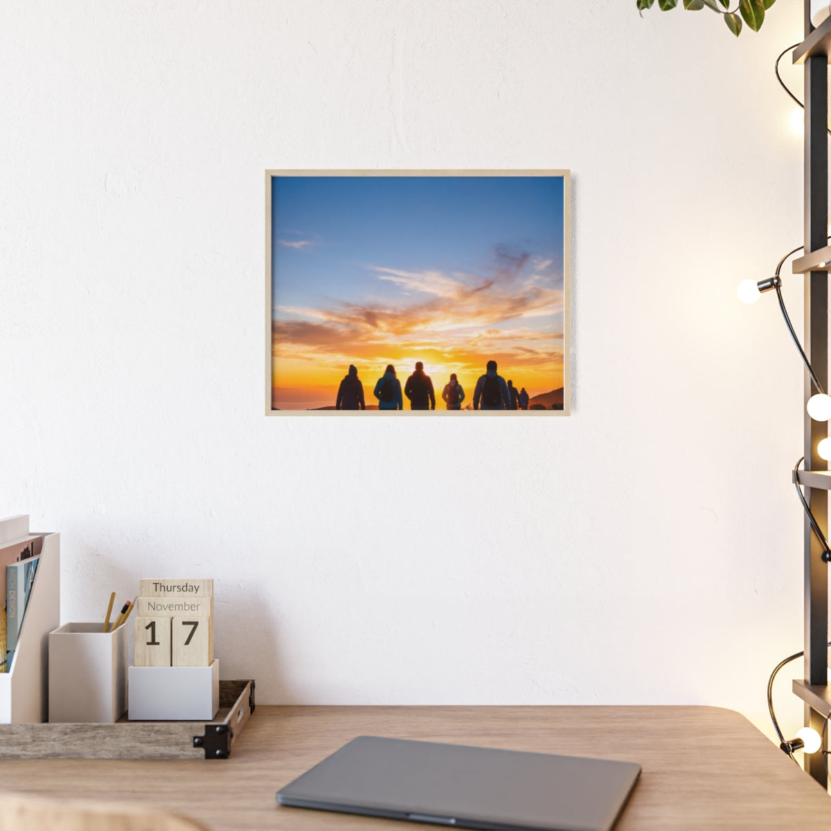 Posters with Wooden Frame - Sunrise Journey