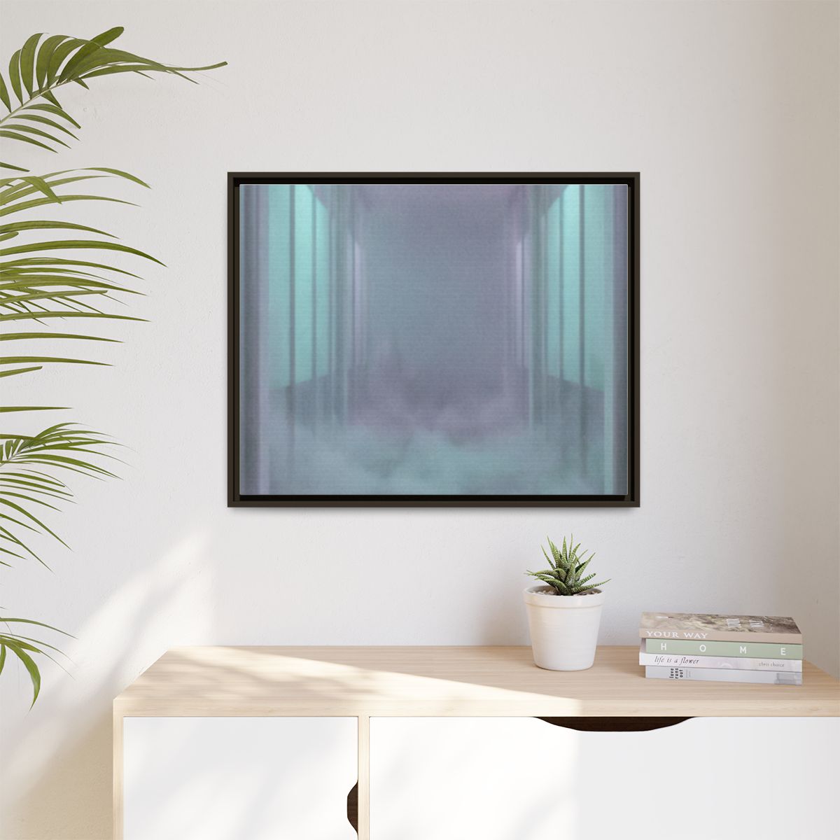Matte Canvas, Framed - Liminal Corridor Fog Art Print —... |...
