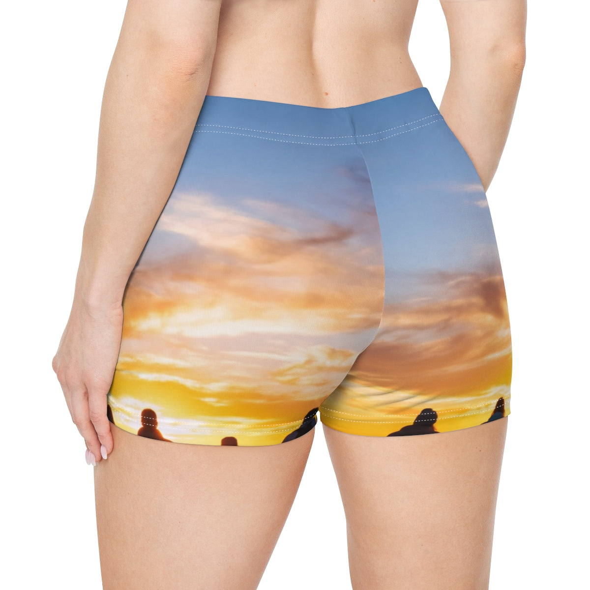 Women's Shorts - Sunset Mountain Ridge | Echovira Gallery