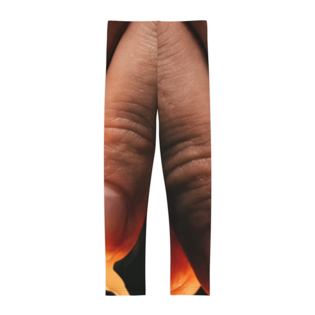 Kids Leggings with Candle Flame Art