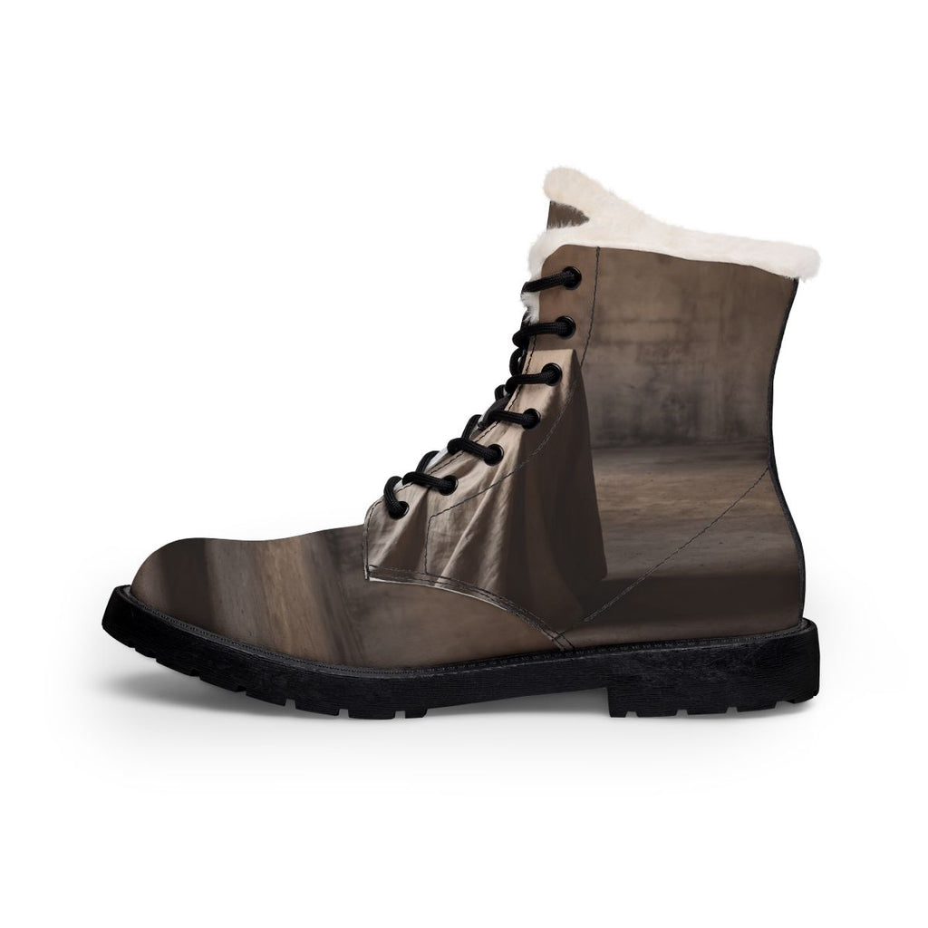 Women's Fur and Leather Boots - Winter Art