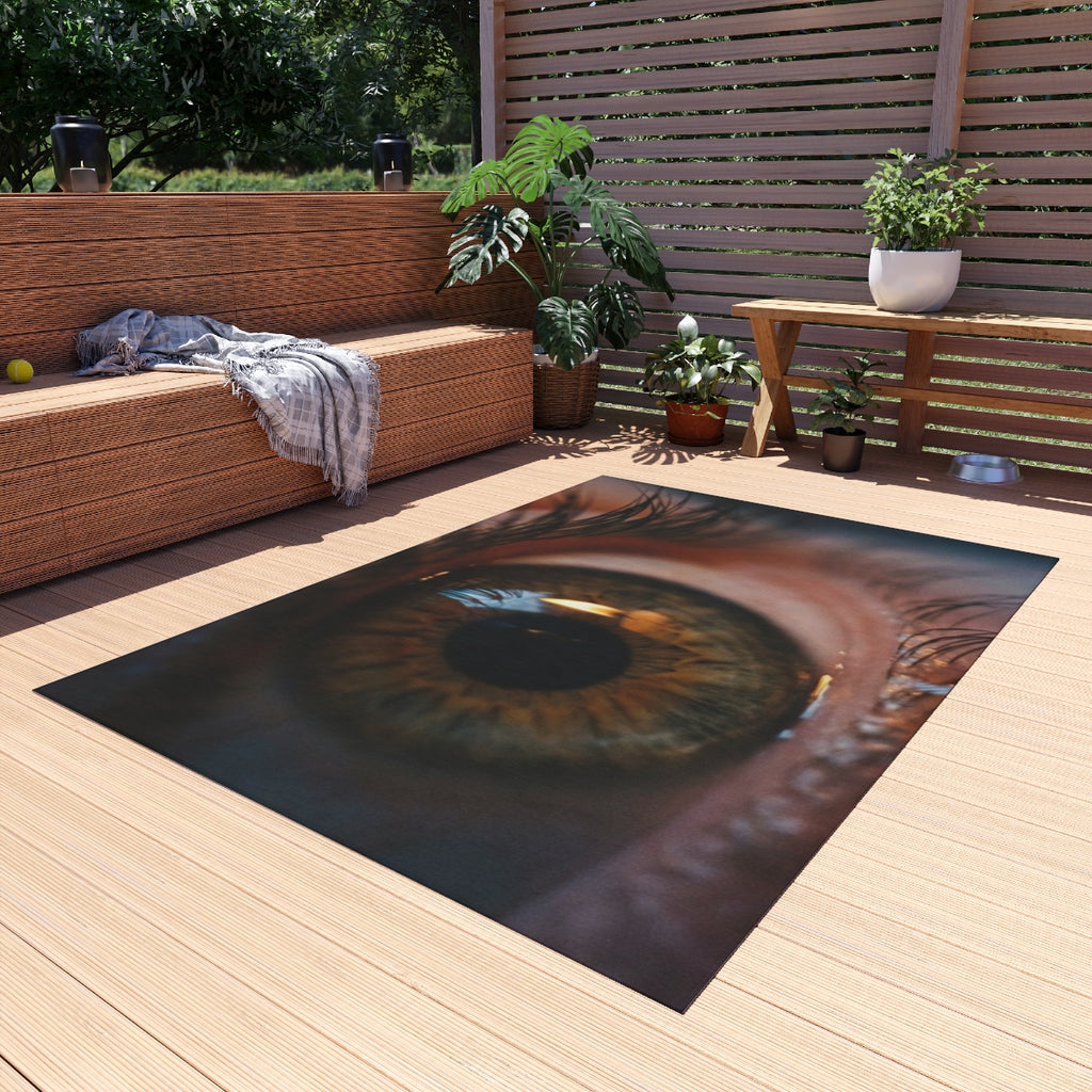 Outdoor Rug - Golden Tear Atmospheric Deck Rug | Echovira...