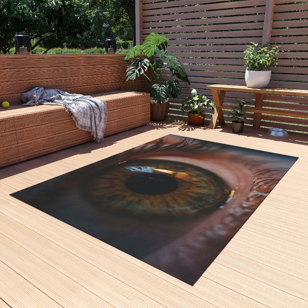 Outdoor Rug - Golden Tear Atmospheric Deck Rug | Echovira...