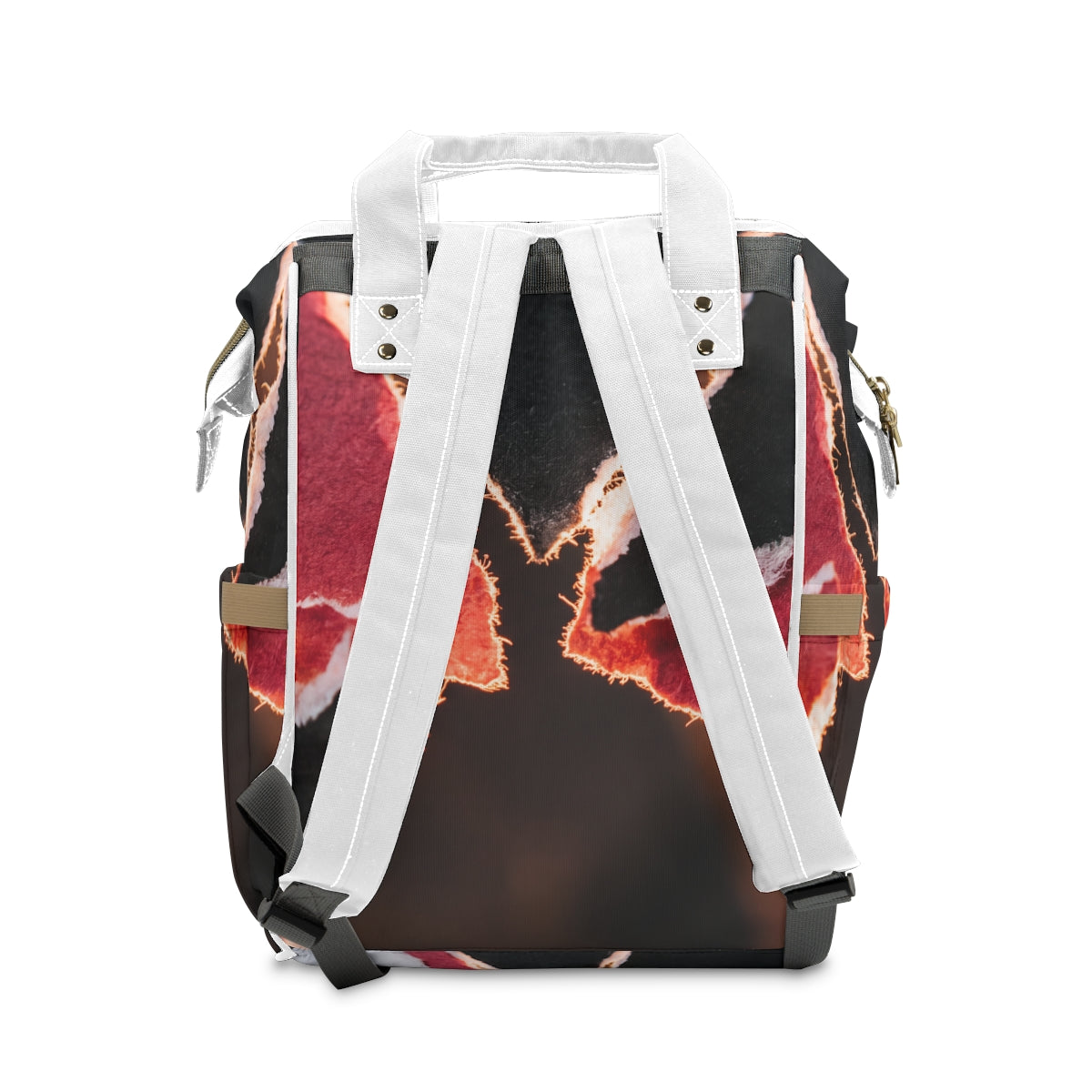 Crimson Abstract Multifunctional Diaper Backpack