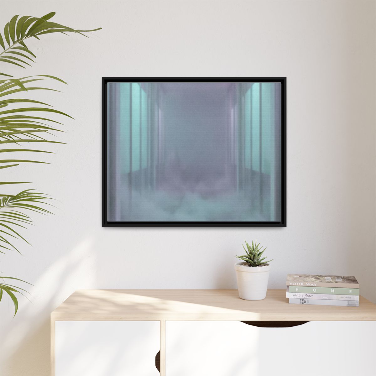 Matte Canvas, Framed - Liminal Corridor Fog Art Print —... |...