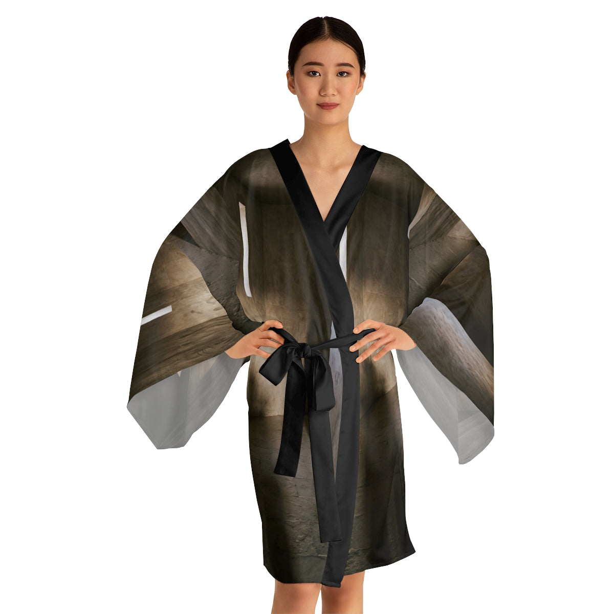 Long Sleeve Kimono Robe - Shadows of the Citadel moody... |...