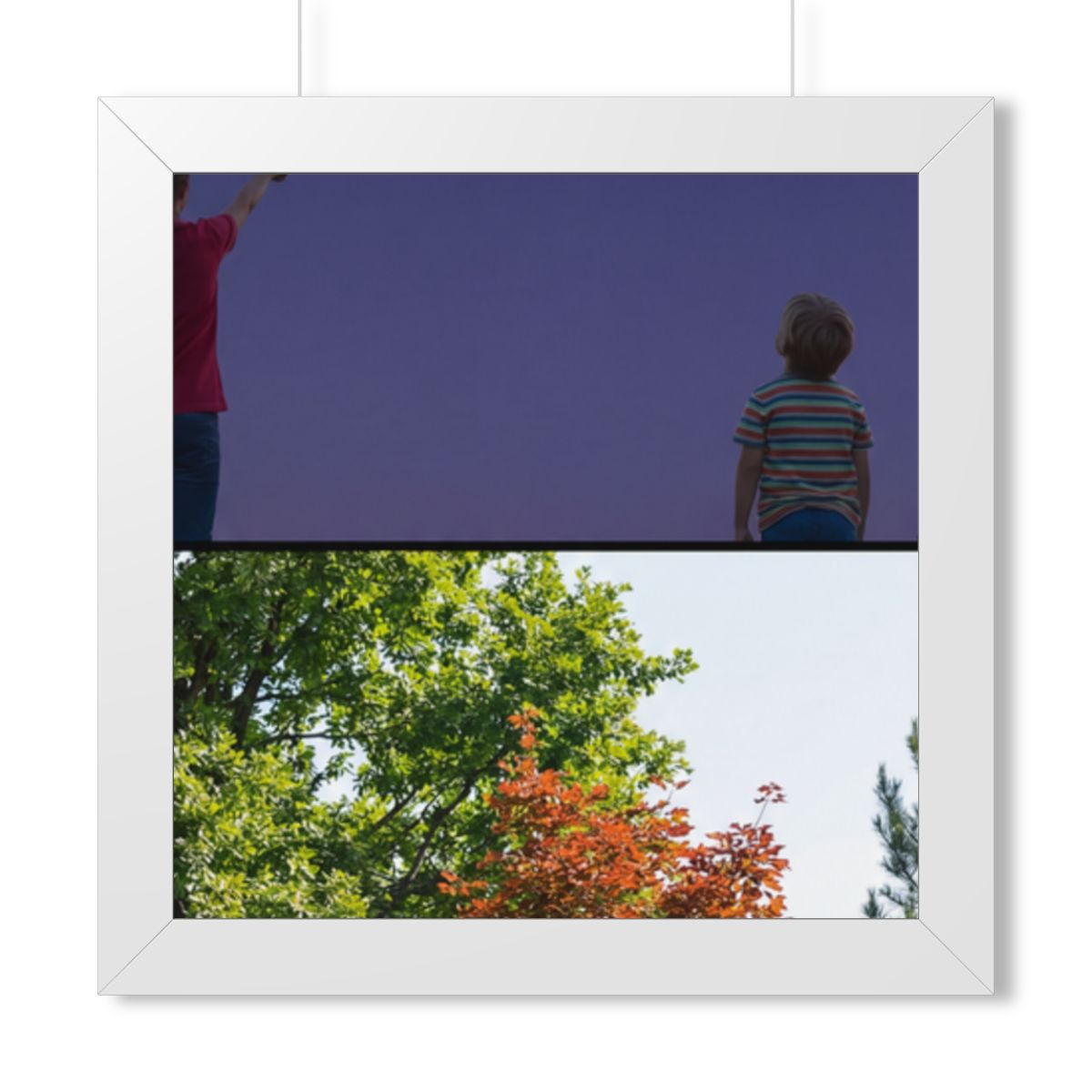 Framed Vertical Poster - Stardust & Forest Discovery — White...