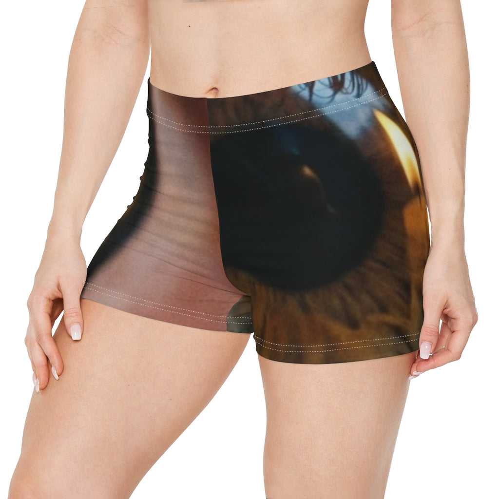 Women's Shorts - Amber Iris Reflection Fine Art Print |...