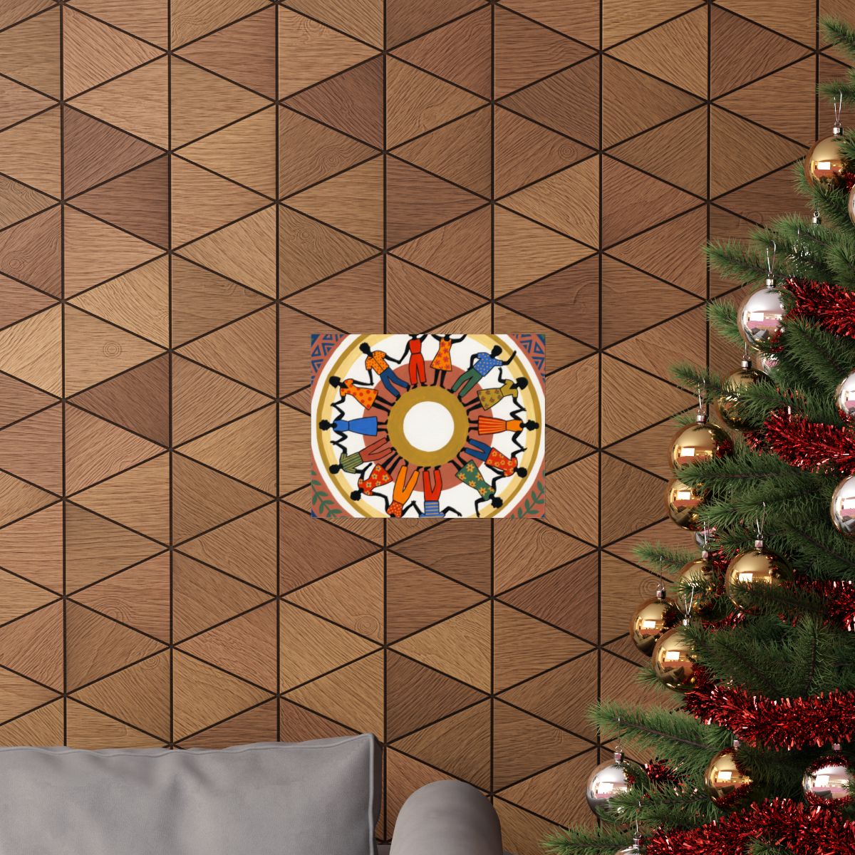 Matte Horizontal Poster - Unity Mandala Folk Art (10×8 &......