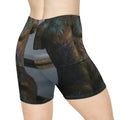 Women's Biker Shorts Bronze Torso Art