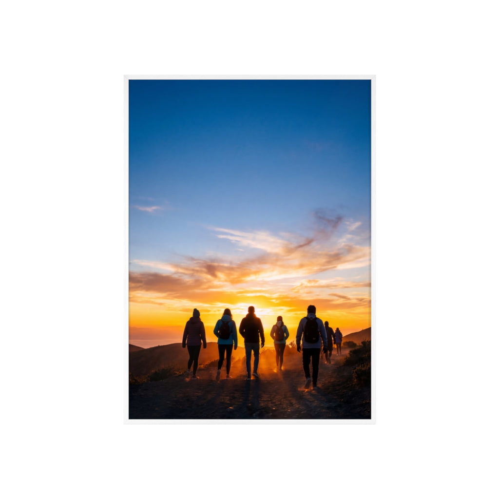 Posters with Wooden Frame - Sunrise Journey
