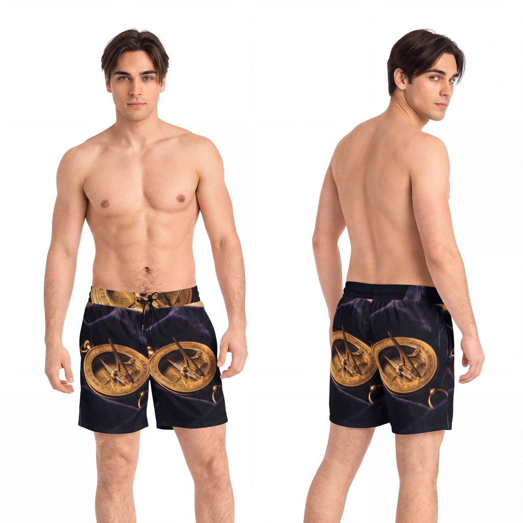 Men's Brass Sundial Mid-Length Swim Shorts