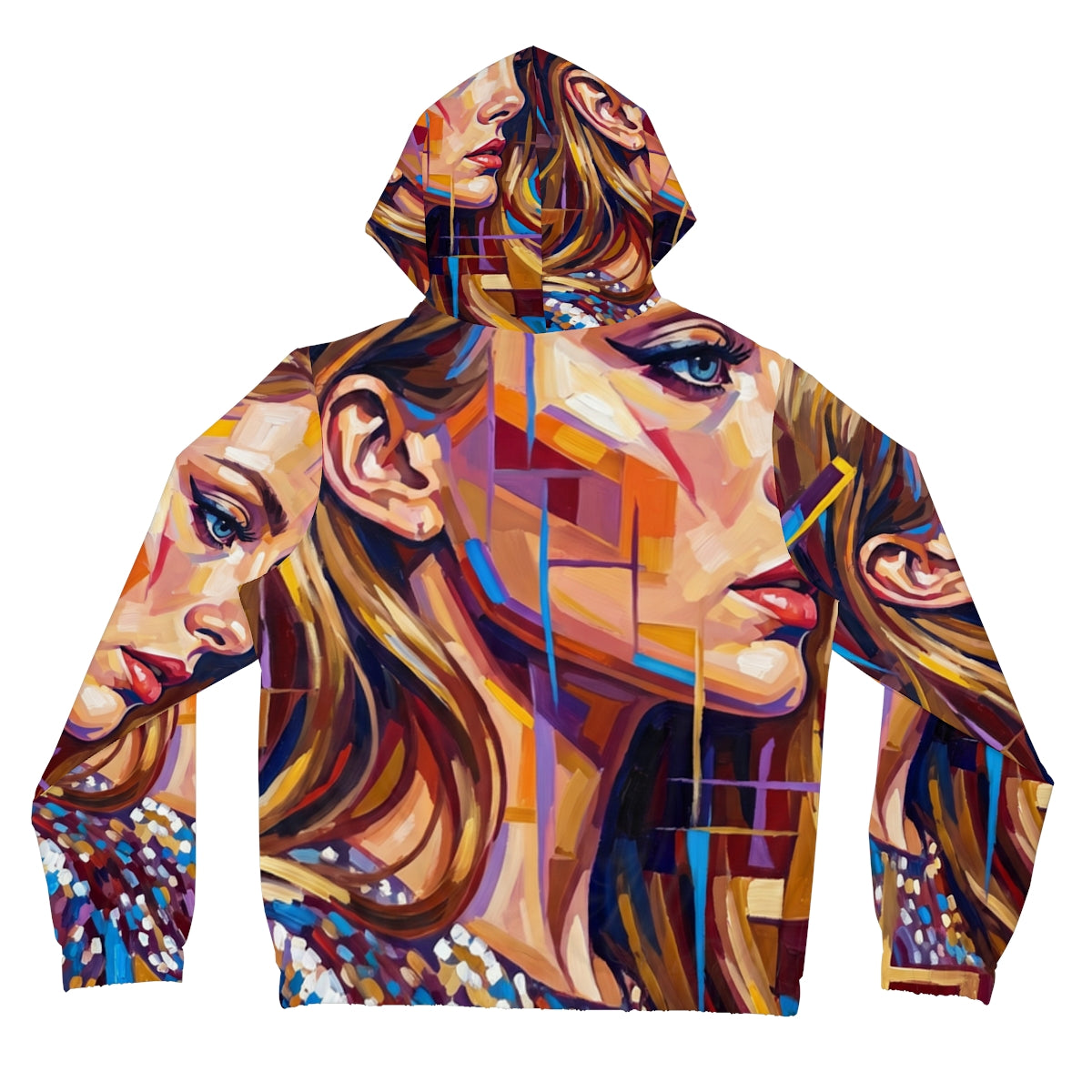 Women's Full-Zip Hoodie - Shattered Elegance | Echovira...