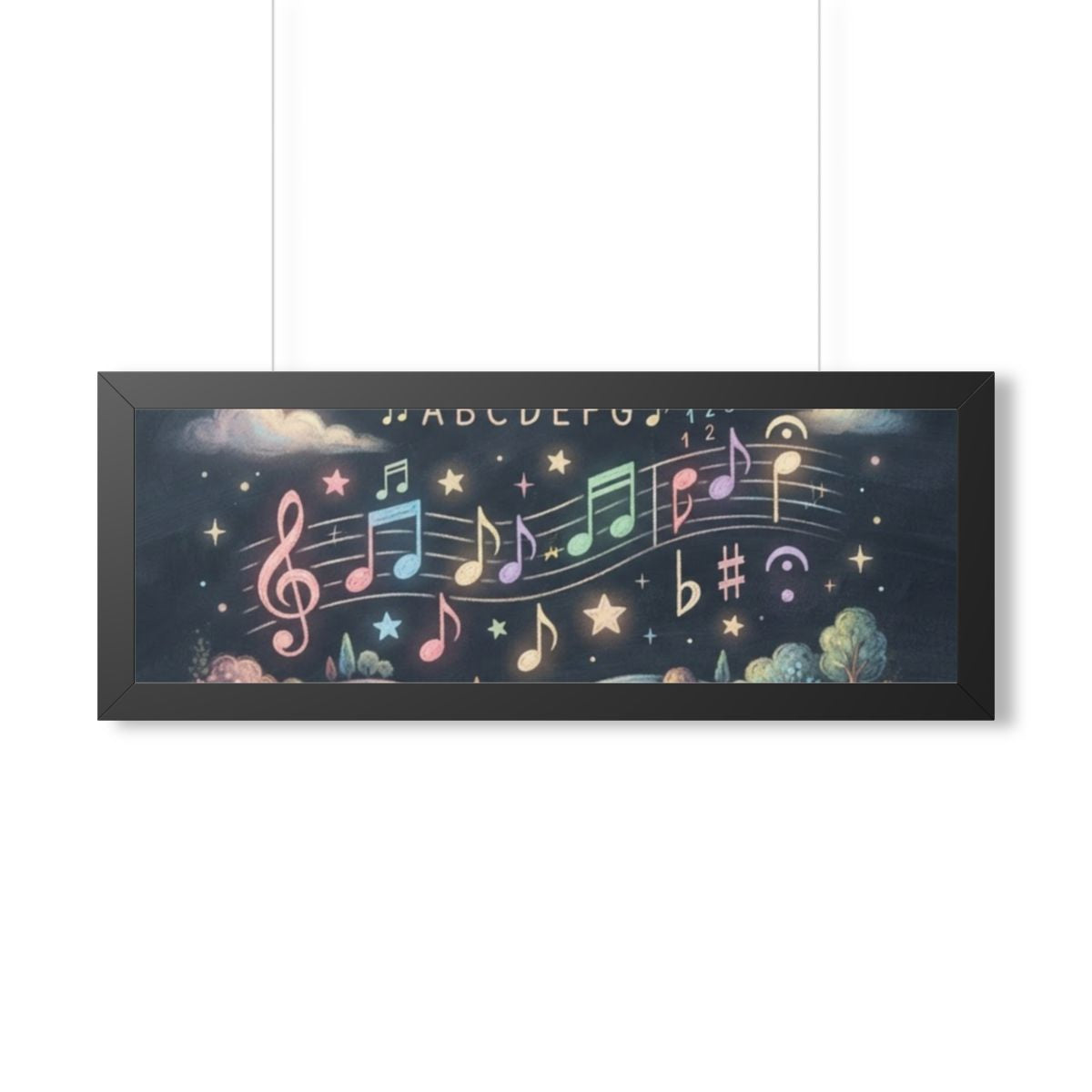 Framed Horizontal Poster - Melody Meadows — Black (14×11......