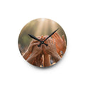 Acrylic Wall Clock - Golden Rays of Unity Wall Art |...