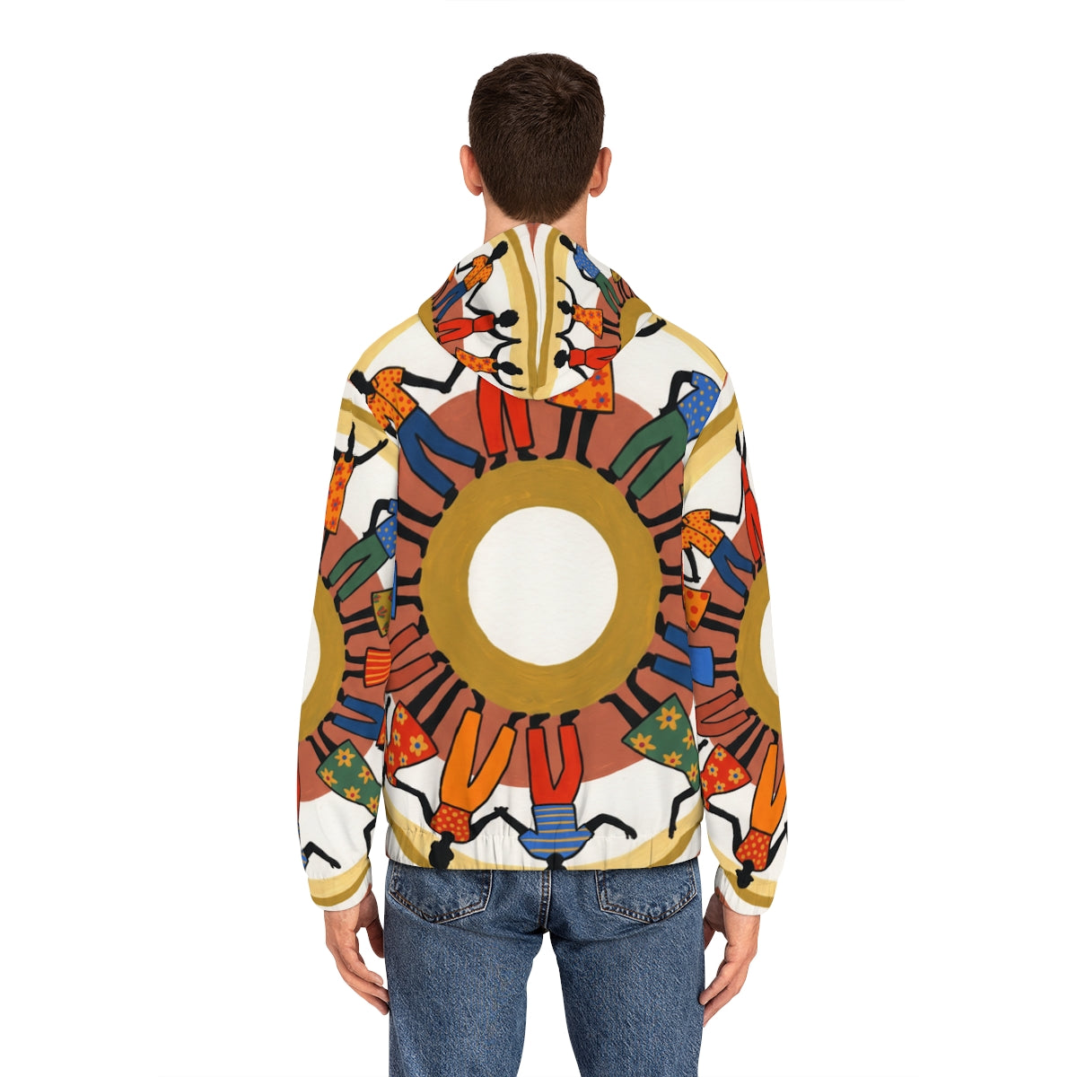Men's Full-Zip Hoodie - Unity Mandala Folk Art | Echovira...