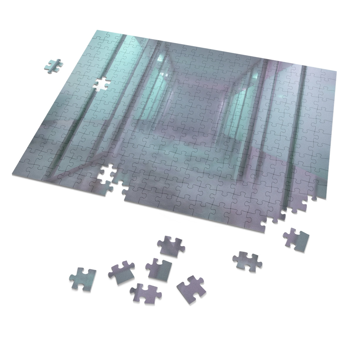 Jigsaw Puzzle with Tin - Liminal Corridor Fog Art Print (30...