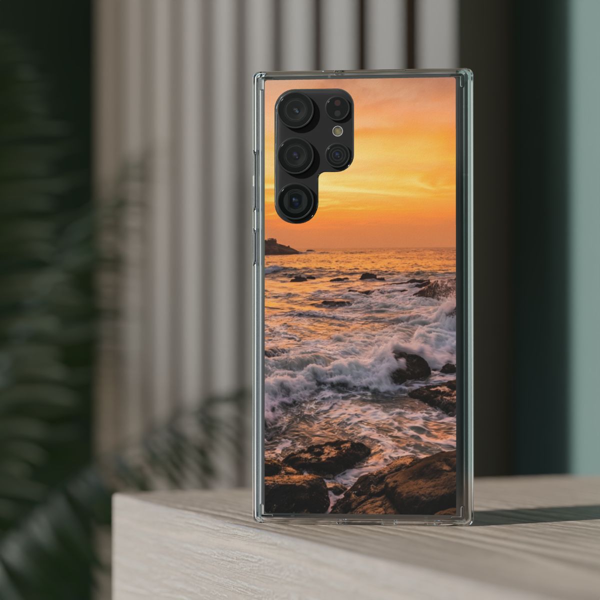 Clear Impact-Resistant Cases - Clear Phone Case - Sunset......