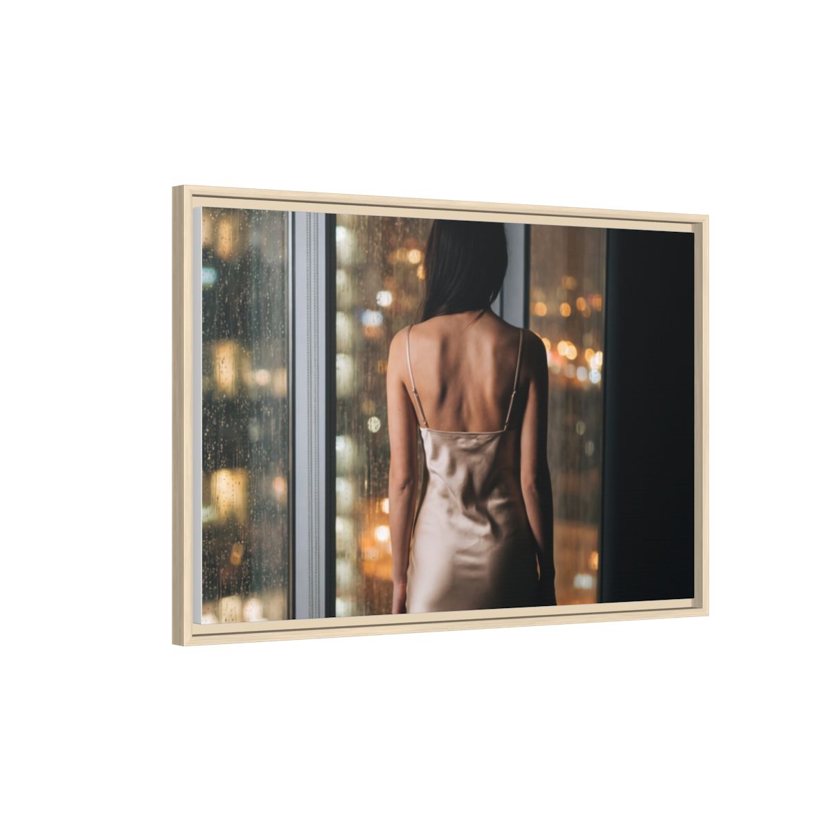 Framed Matte Canvas - Cinematic Nights — Natural / 1.25"