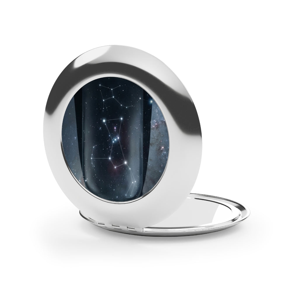 Compact Travel Mirror - Cosmic Sentinel Orion Constellation...